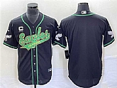 Men's Philadelphia Eagles Blank Black With C Patch Cool Base Stitched Baseball Jersey,baseball caps,new era cap wholesale,wholesale hats